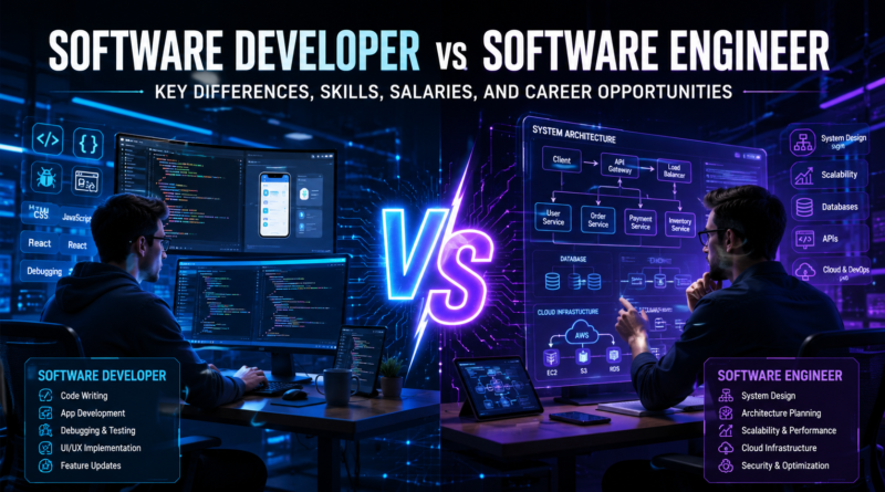 Software Developer vs Software Engineer: Key Differences and Career Opportunities 1 Software Developer vs Software Engineer: Key Differences and Career Opportunities