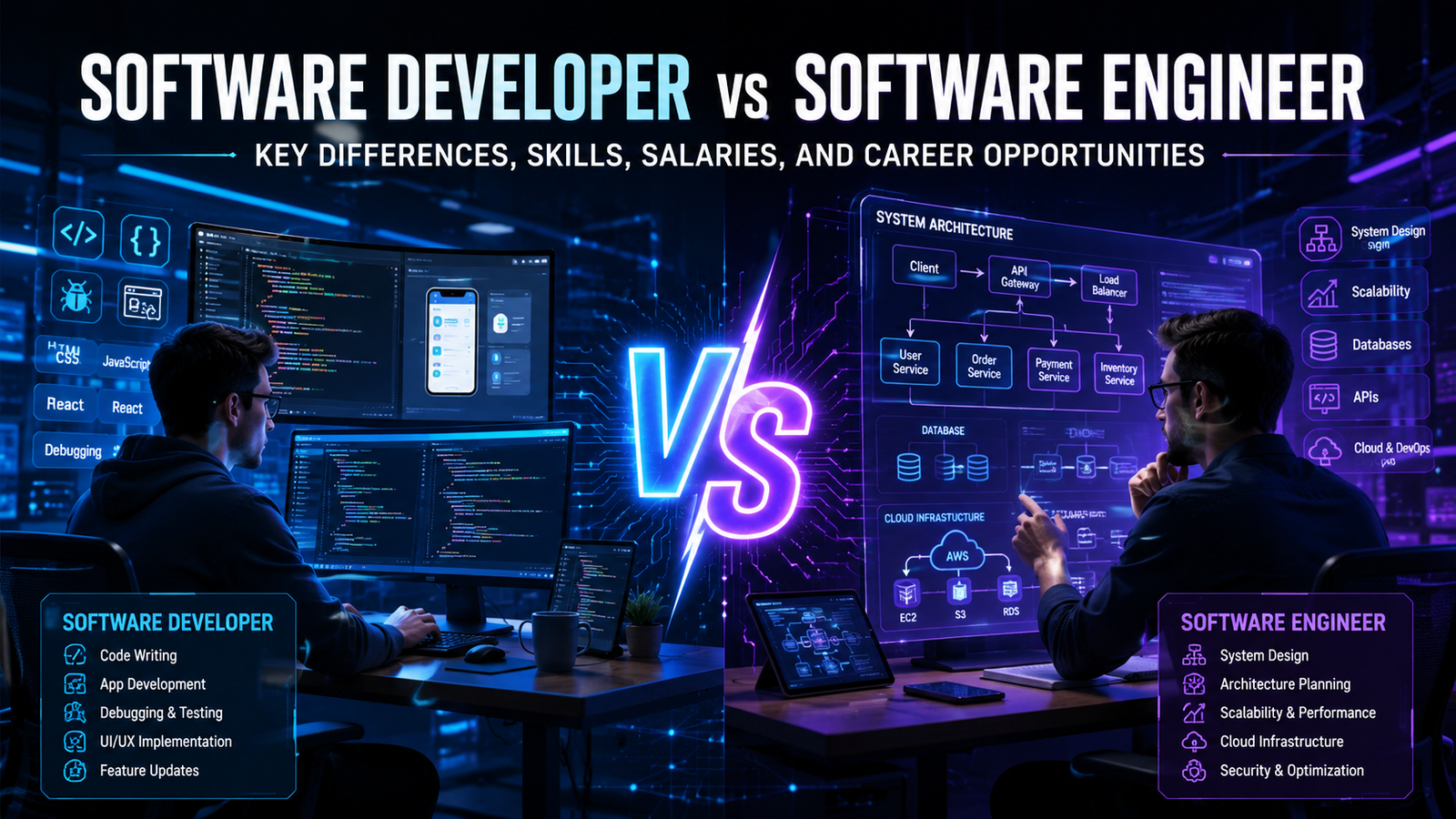 Software Developer vs Software Engineer: Key Differences and Career Opportunities